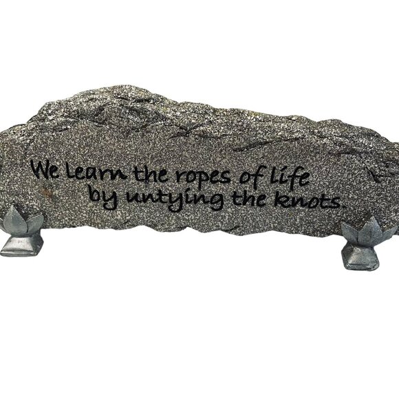 Carson Home Accents The Ropes of Life by Untying the Knots Stone Plaque 8 x 3" - Picture 2 of 7